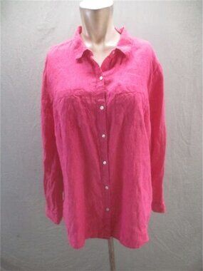 Charter Club Linen Luxury Button Up - NWTS - Pink - Large